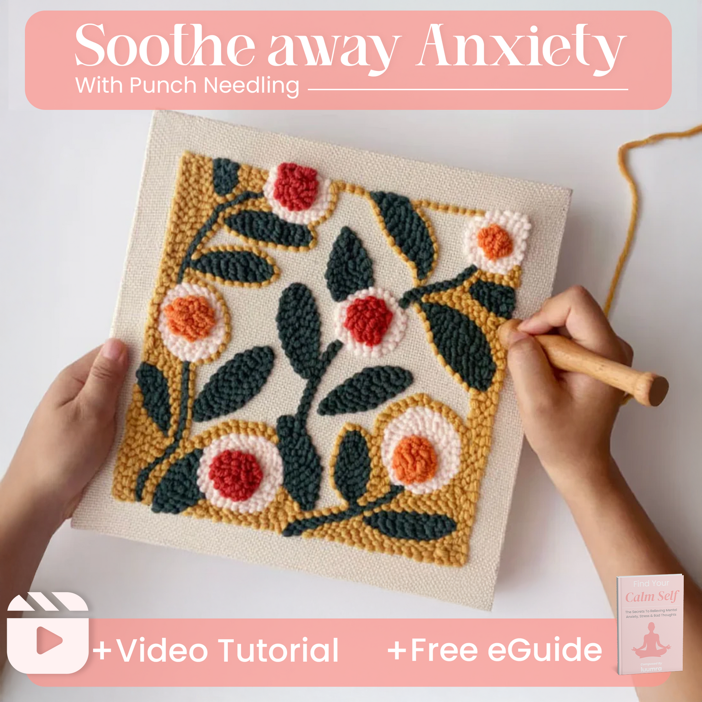 HappyStitch Punch Needle kit with threads (Copy)