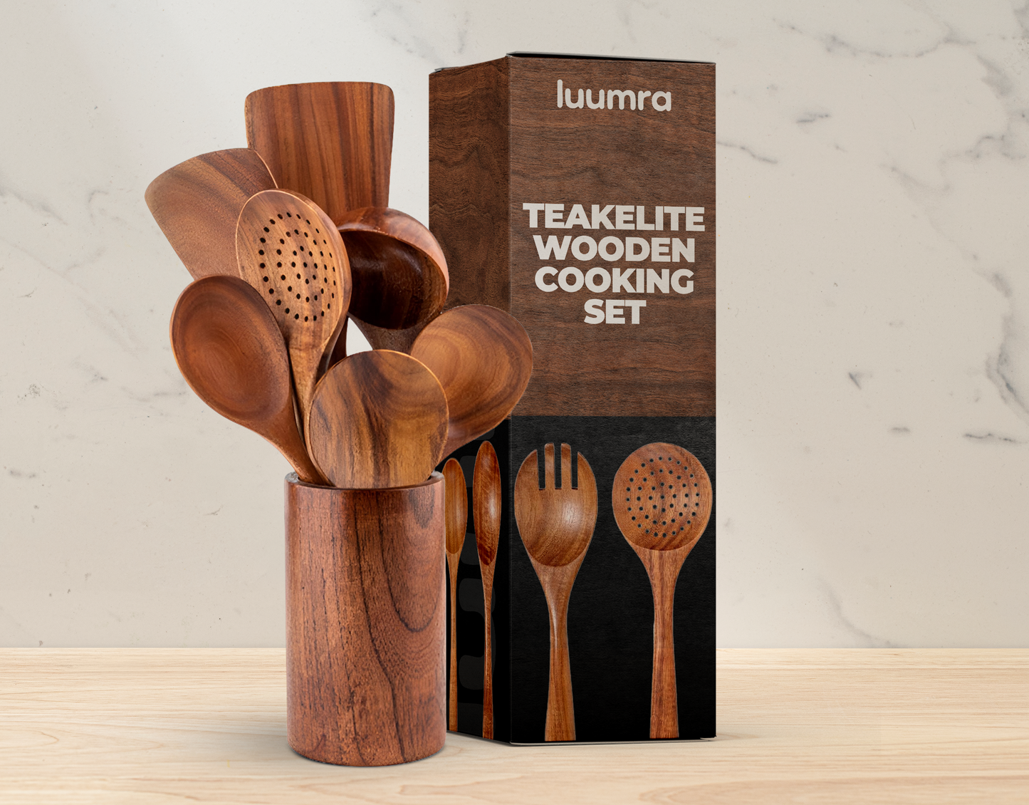 TeakElite™ - Wooden Utensil Set