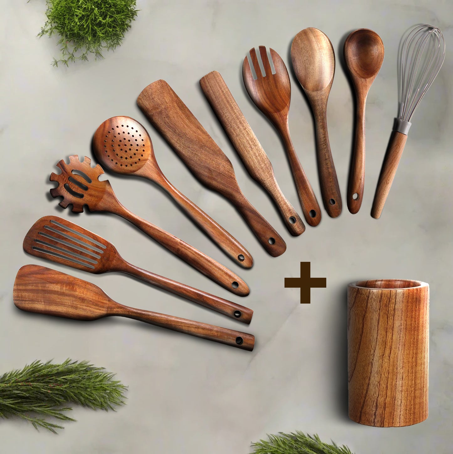 TeakElite™ - Wooden Utensil Set