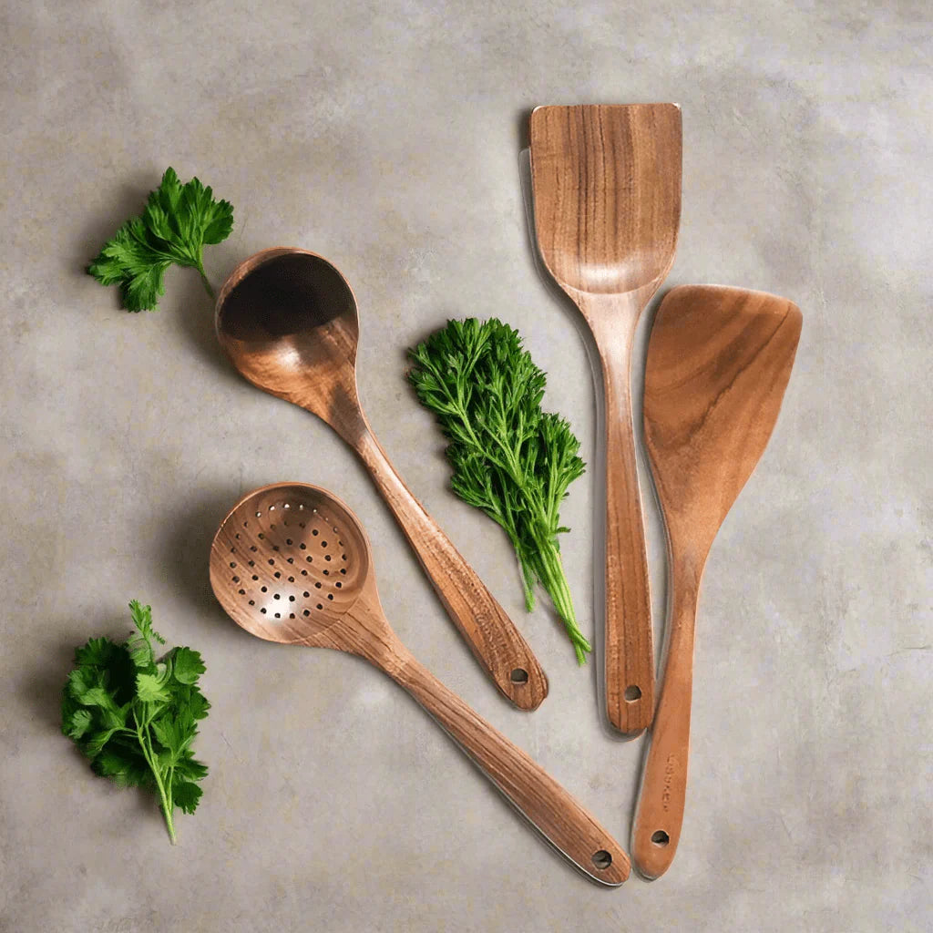 TeakElite™ - Wooden Utensil Set