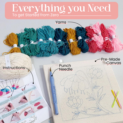 HappyStitch Punch Needle kit with threads