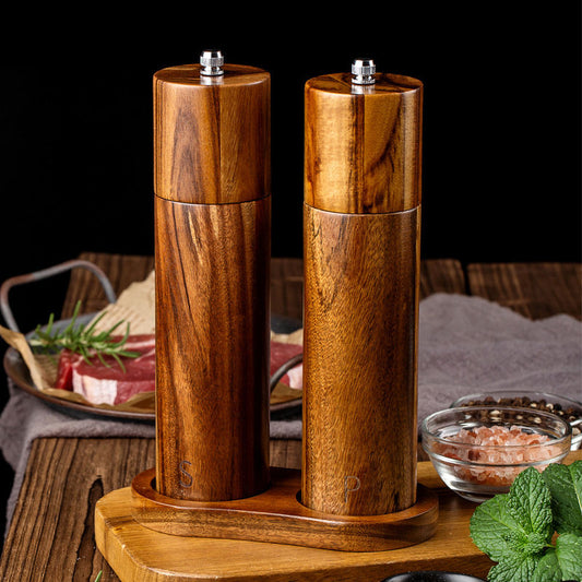 SALT AND PEPPER WOODEN GRINDERS