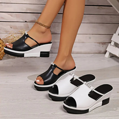 Luumra Bequeme Orthopädische Plateausandalen