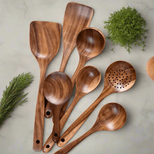 TeakElite™ - Wooden Utensil Set